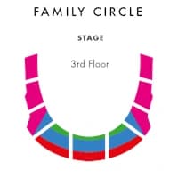 Academy of Music: Seating chart, Family circle. Use the source chart for section and row details.