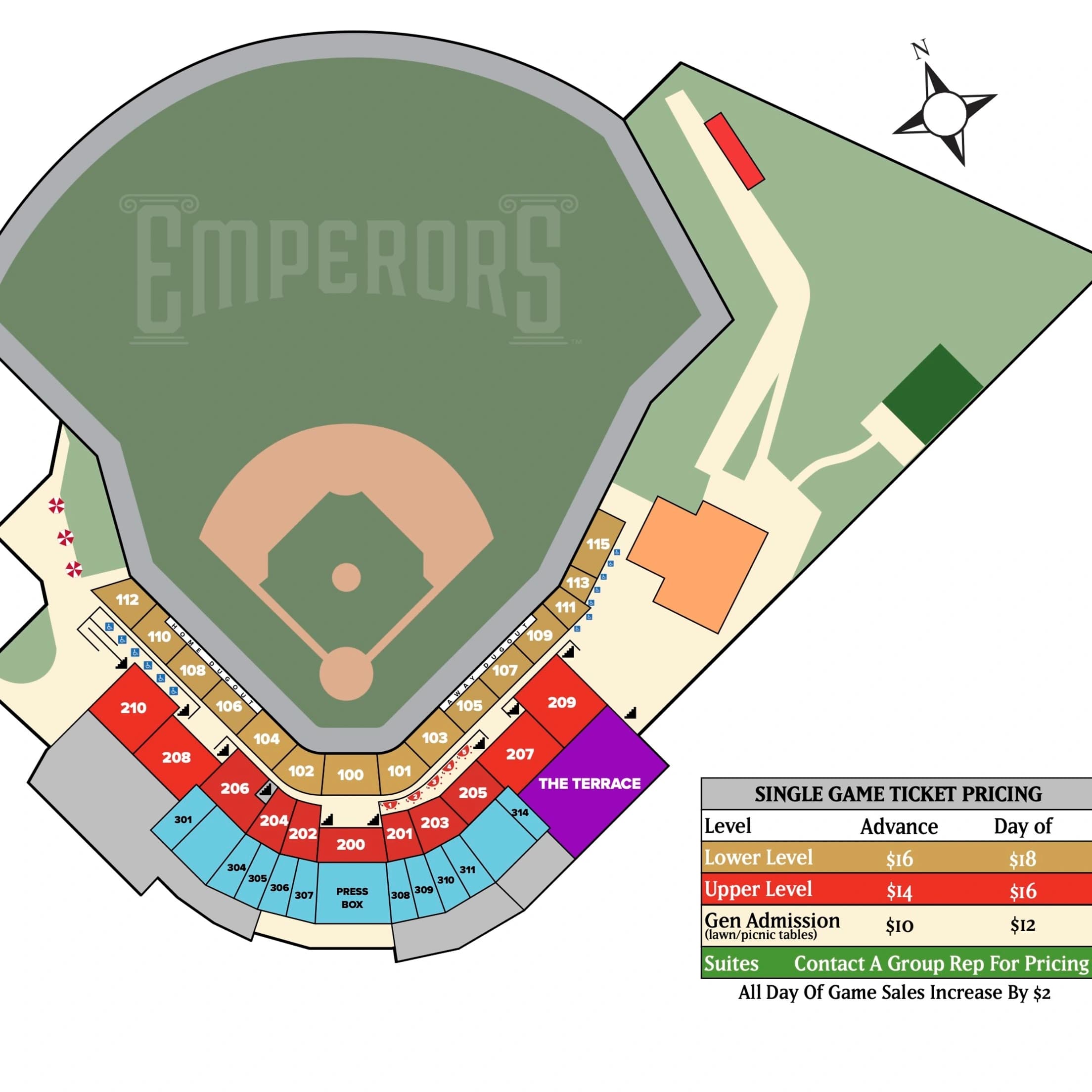 AdventHealth Stadium: Seating chart, Team lower/upper bowl, boxes, terrace and table chart. Use the source chart for section and row details.