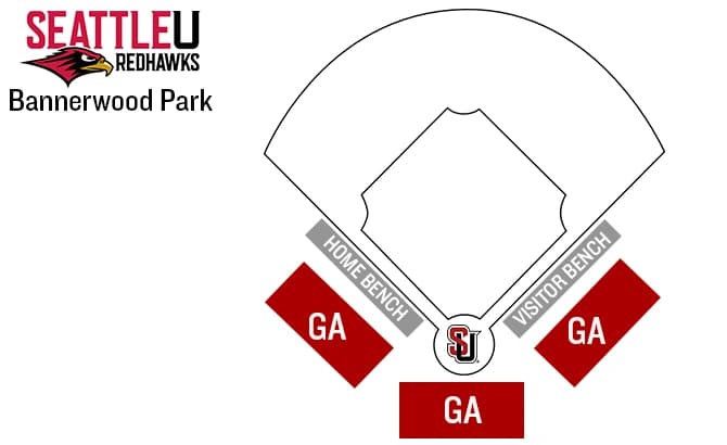 Bannerwood Park: Seating chart, Bannerwood Park — official general-admission seating-zone diagram. Use the source chart for section and row details.