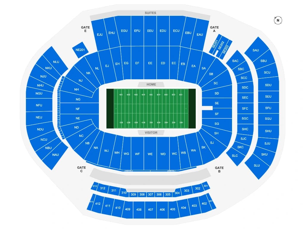 West Shore Home Field at Beaver Stadium: Seating chart, West Shore Home Field at Beaver Stadium — Rutgers 2026 football example. Use the source chart for section and row details.