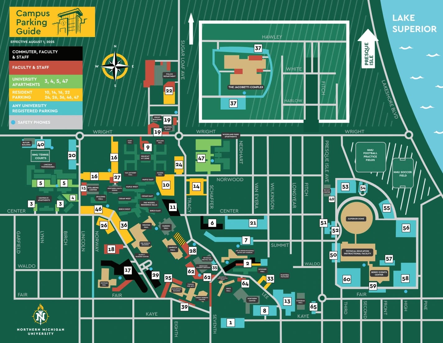 Berry Events Center: Venue layout, 2025–26 reference · Berry Events Center campus location and parking. Use the original map for routes and visitor facilities.