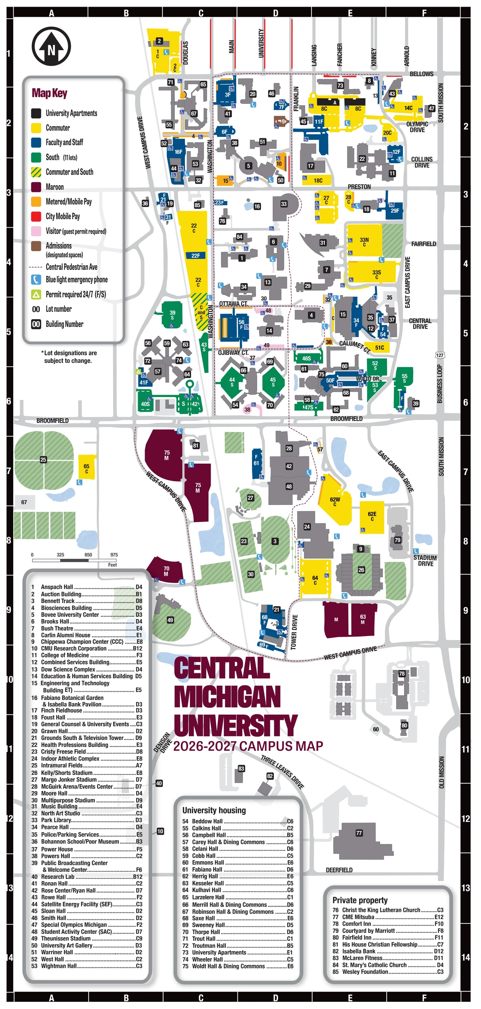 Keilitz Field at Theunissen Stadium: Venue layout, Theunissen Stadium — official 2026–27 campus and parking map. Use the original map for routes and visitor facilities.
