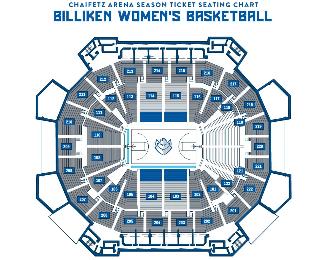 Chaifetz Arena: Seating chart, Chaifetz Arena — 2026–27 women’s basketball. Use the source chart for section and row details.