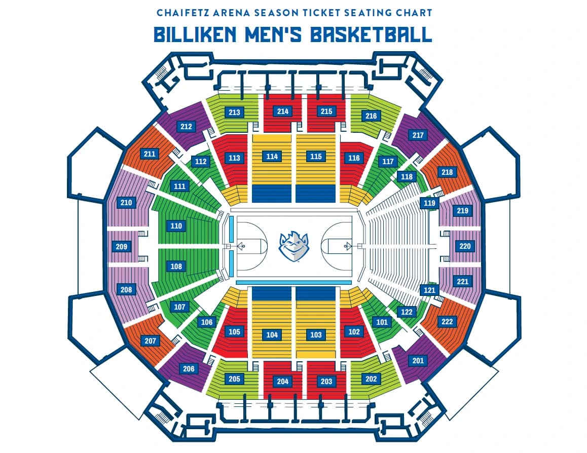 Chaifetz Arena: Seating chart, Chaifetz Arena — 2026–27 men’s basketball. Use the source chart for section and row details.