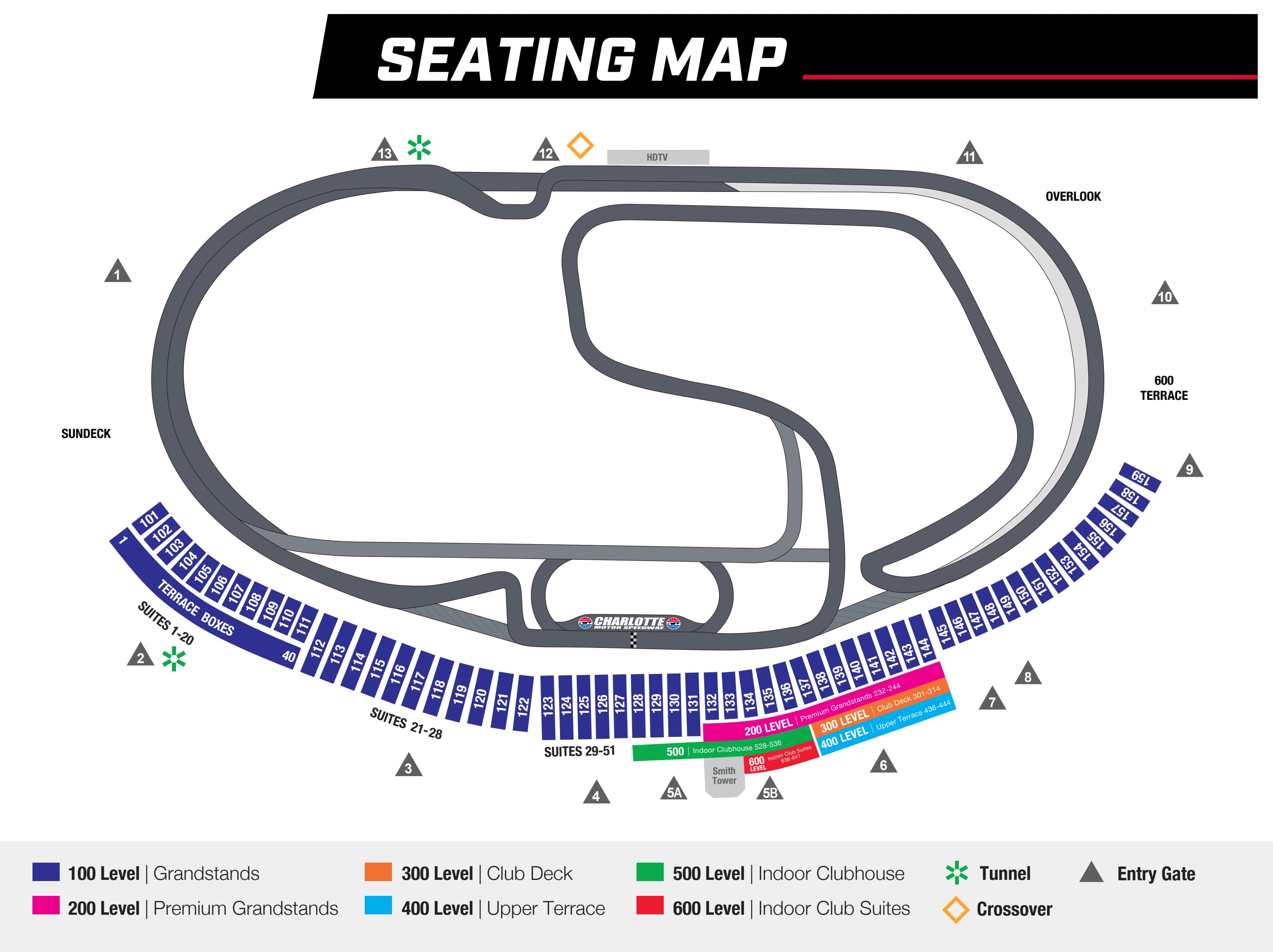 Charlotte Motor Speedway: Seating chart, NASCAR · oval. Use the source chart for section and row details.