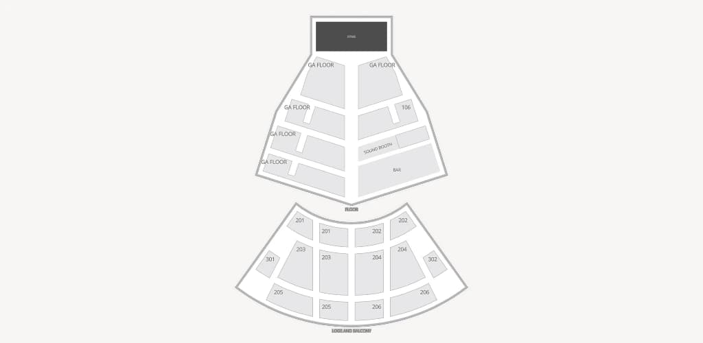 College Street Music Hall: Seating chart, College Street Music Hall — SeatGeek Sylvan Esso 2026 example. Use the source chart for section and row details.