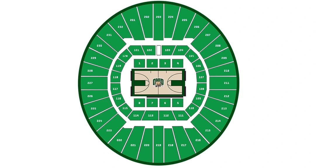 Convocation Center: Seating chart, Women’s basketball general admission · 2023–24 source. Use the source chart for section and row details.