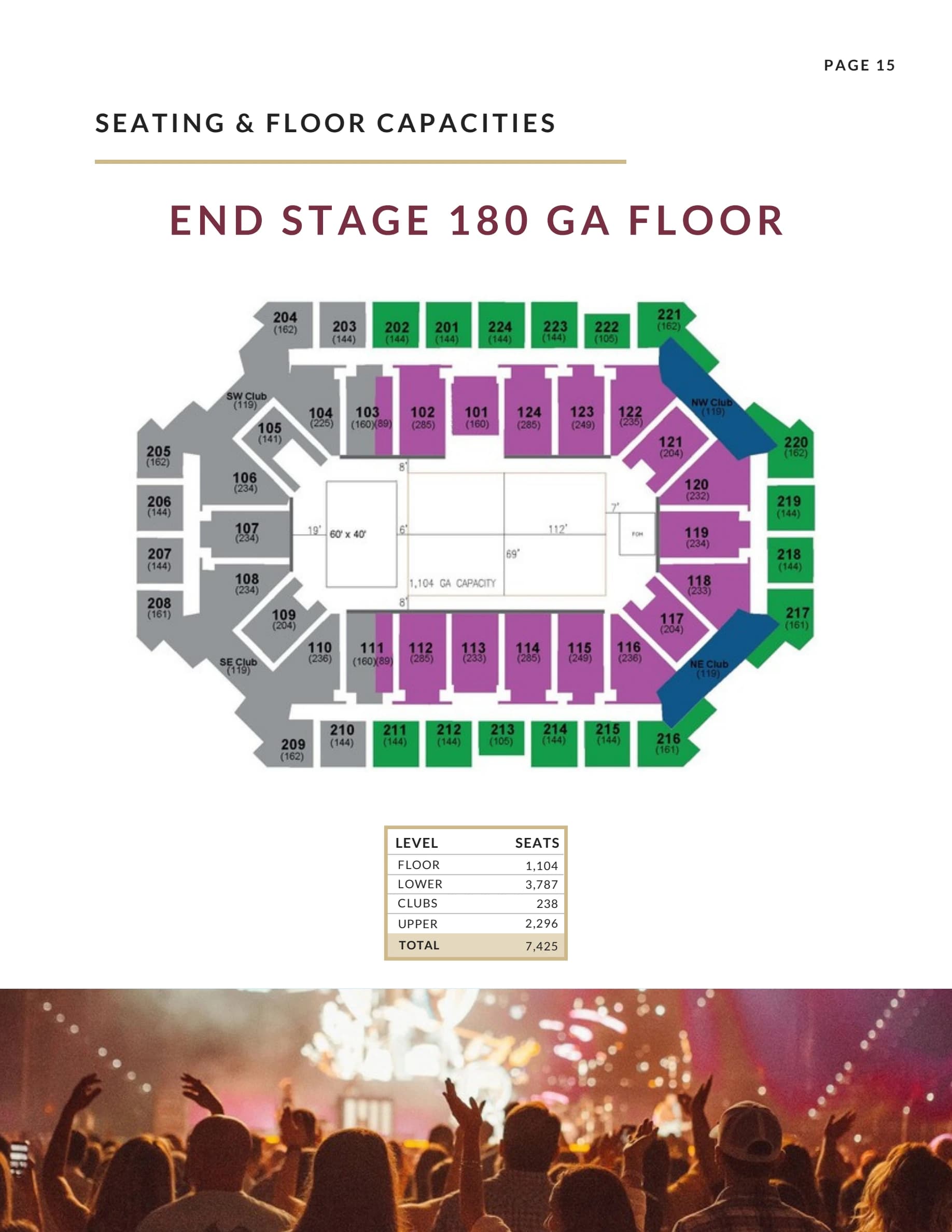 Donald L. Tucker Civic Center: Seating chart, Donald L. Tucker Civic Center — 2026 general-admission-floor concert. Use the source chart for section and row details.