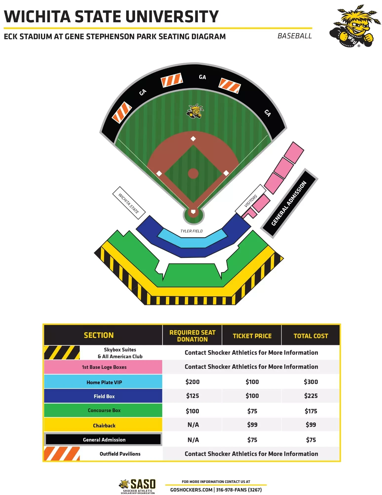 Eck Stadium: Seating chart, Eck Stadium — official 2025–26 seating diagram. Use the source chart for section and row details.