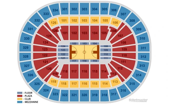 Enterprise Center: Seating chart, Enterprise Center — official basketball section chart. Use the source chart for section and row details.