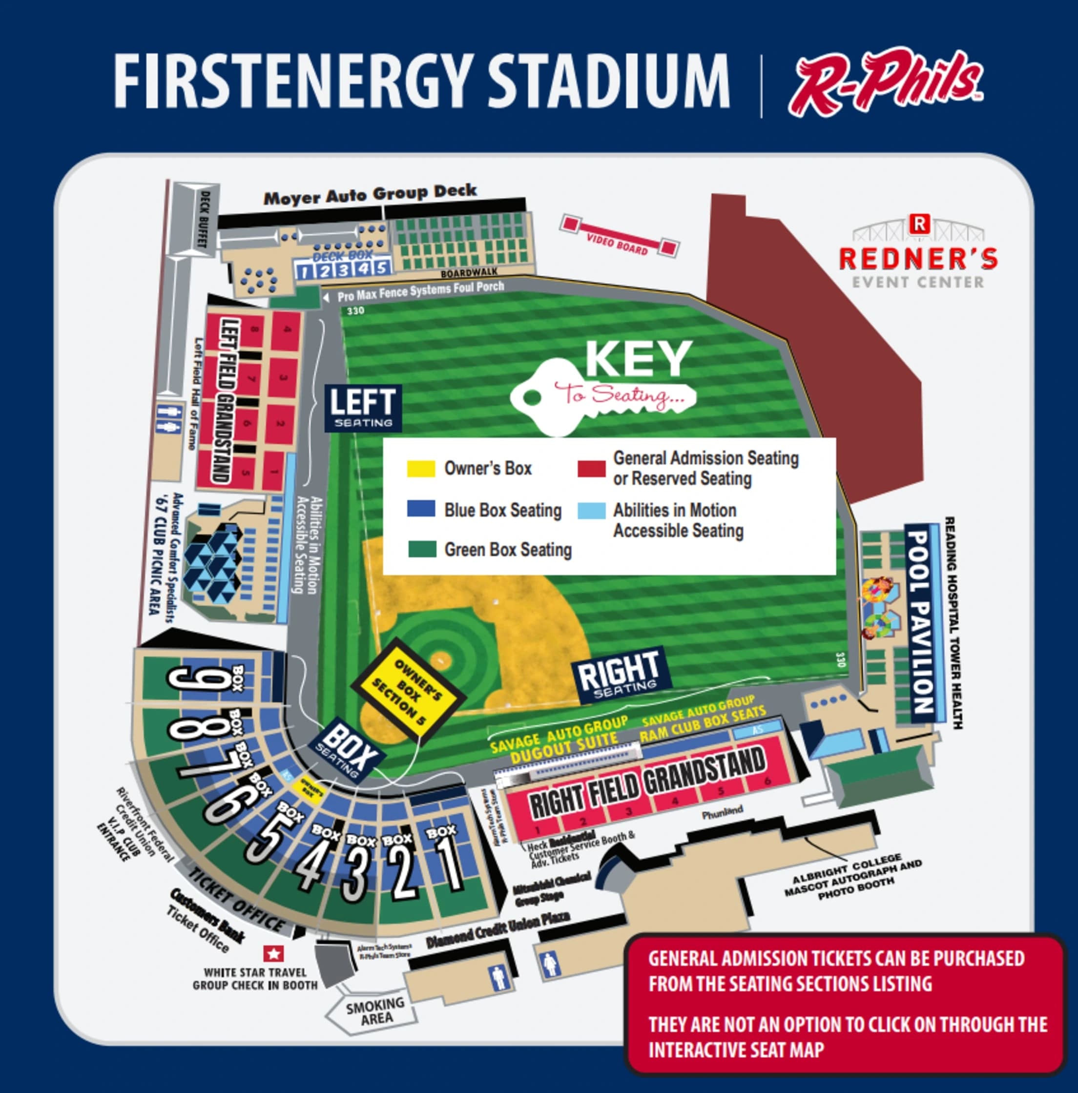 FirstEnergy Stadium: Seating chart, FirstEnergy Stadium, Reading — official-linked seating key and amenities. Use the source chart for section and row details.