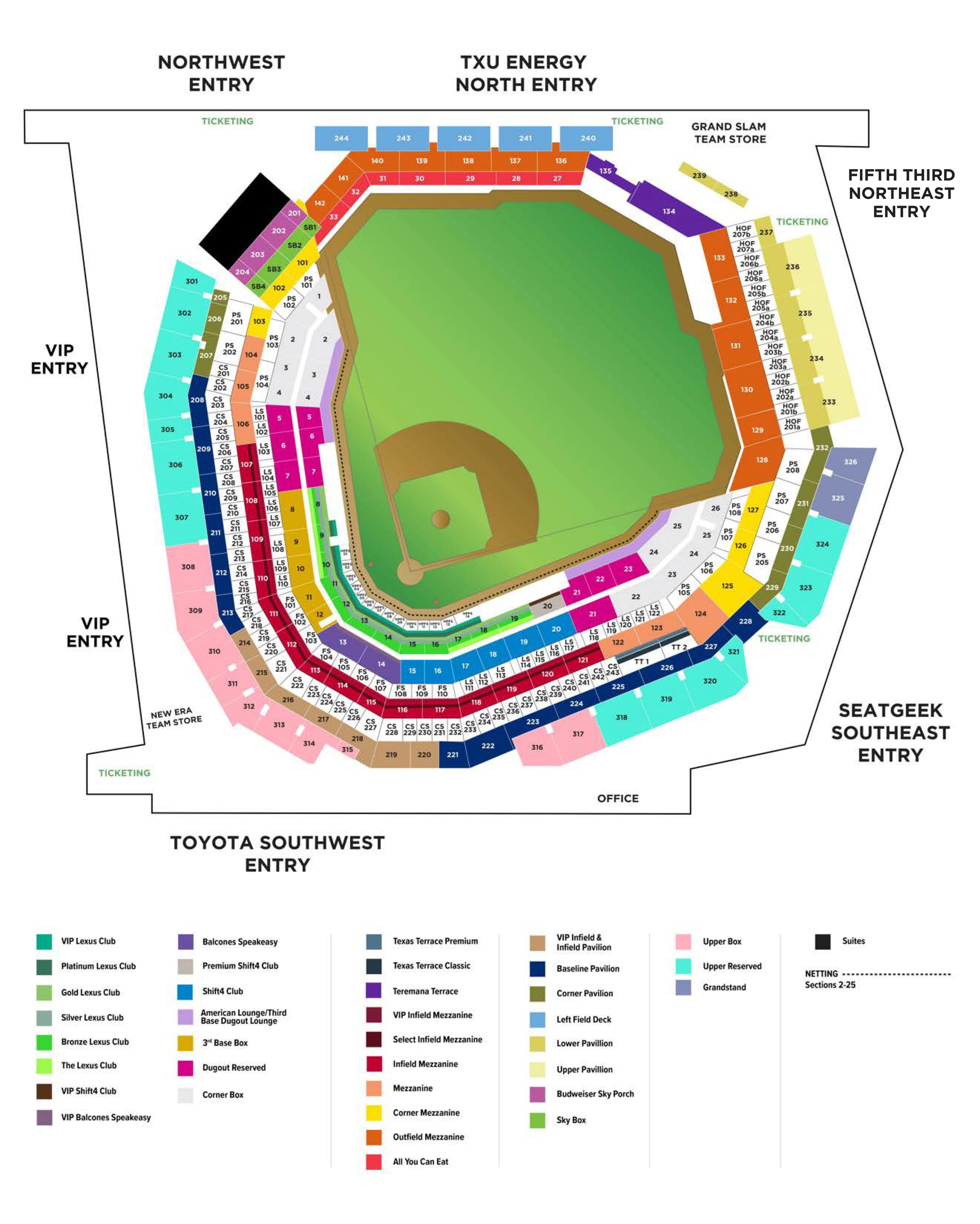 Globe Life Field: Seating chart, Download Seat Map. Use the source chart for section and row details.