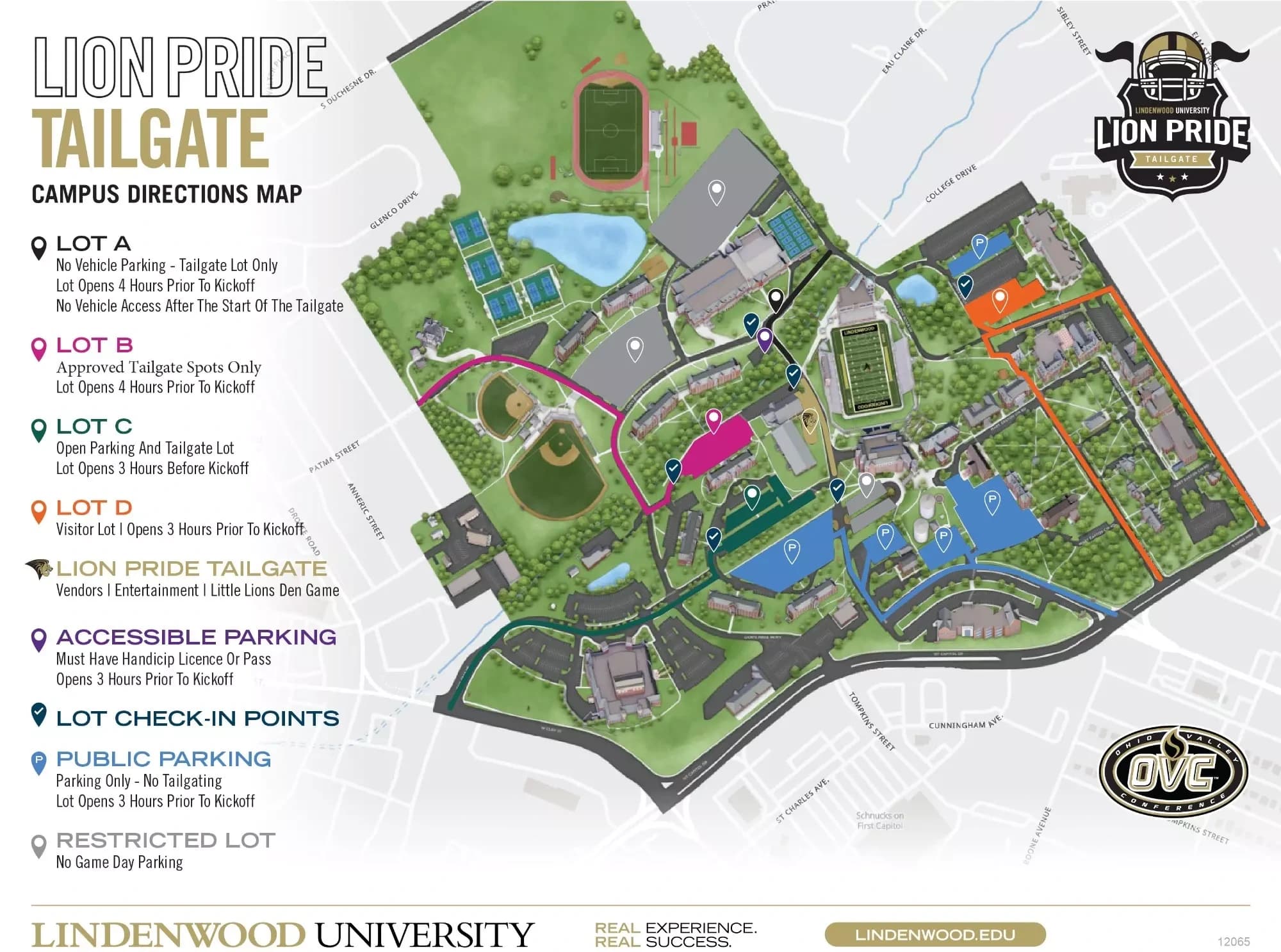 Harlen C. Hunter Stadium: Venue layout, Campus game-day approach · linked 2024 map. Use the original map for routes and visitor facilities.