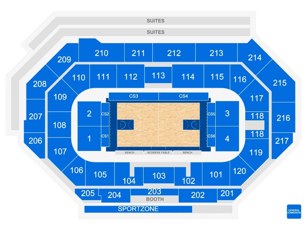 Idaho Central Arena: Seating chart, Idaho Central Arena — Boise State vs. Washington, October 17, 2026. Use the source chart for section and row details.