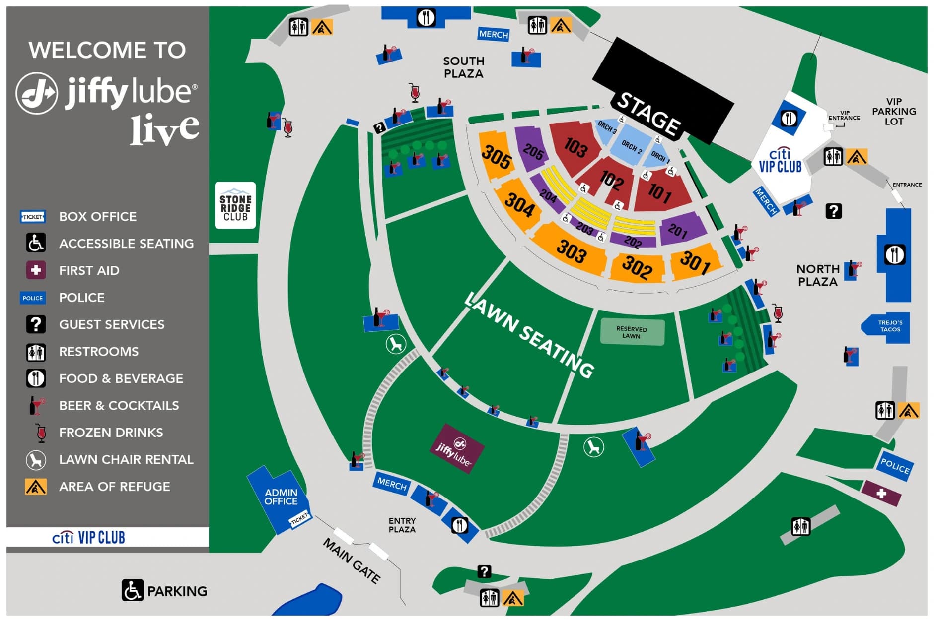 Jiffy Lube Live: Seating chart, Jiffy Lube Live · section and amenity overview. Use the source chart for section and row details.