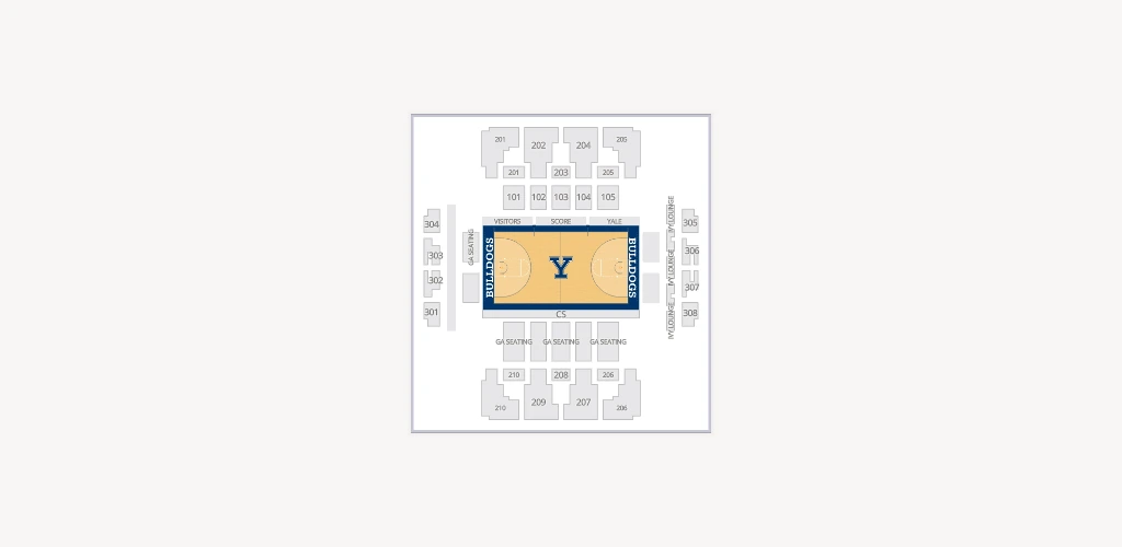 John J. Lee Amphitheater: Seating chart, John J. Lee Amphitheater — basketball configuration. Use the source chart for section and row details.