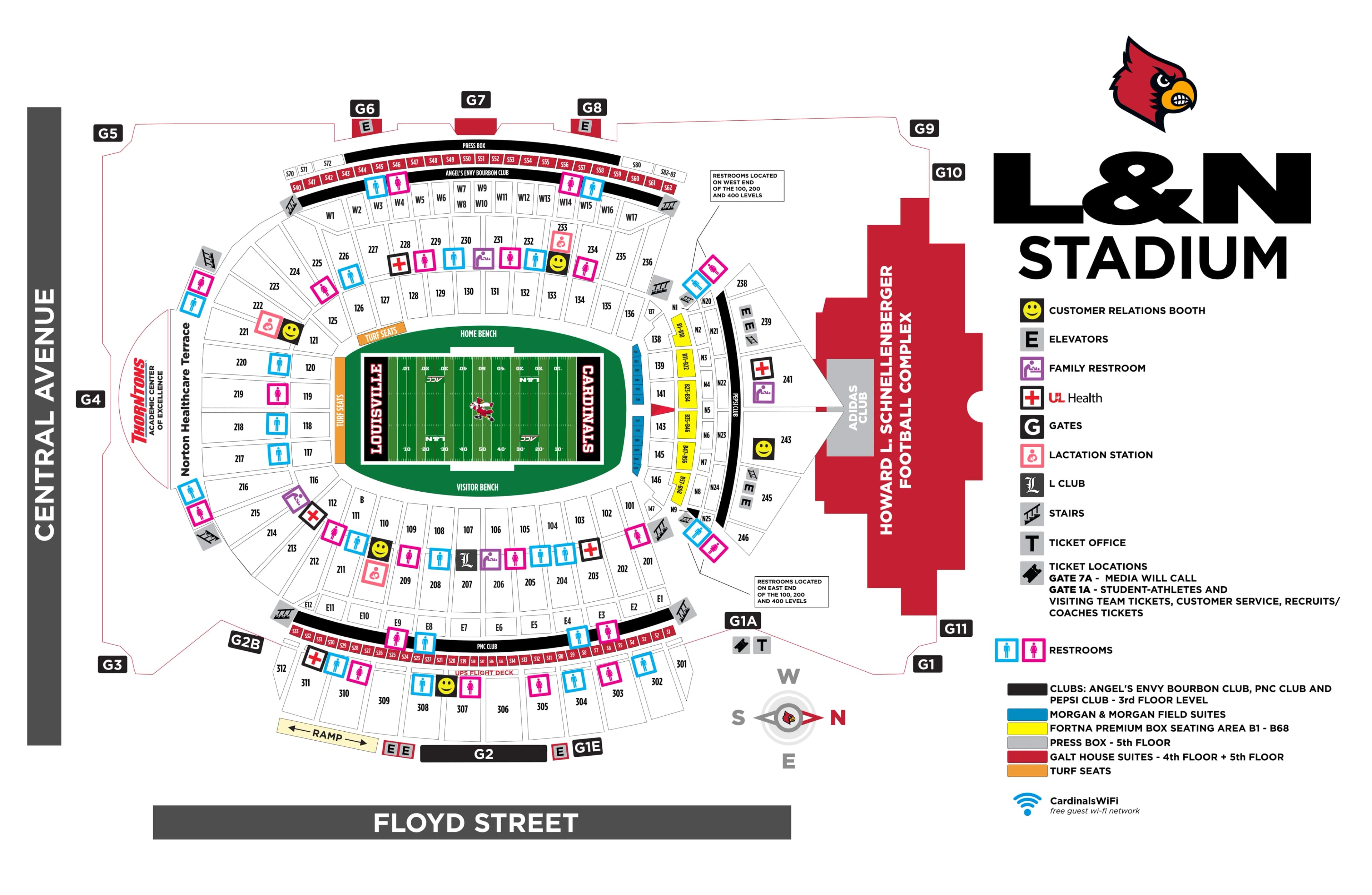 L&N Federal Credit Union Stadium: Seating chart, L&N Federal Credit Union Stadium — official sections and wayfinding. Use the source chart for section and row details.