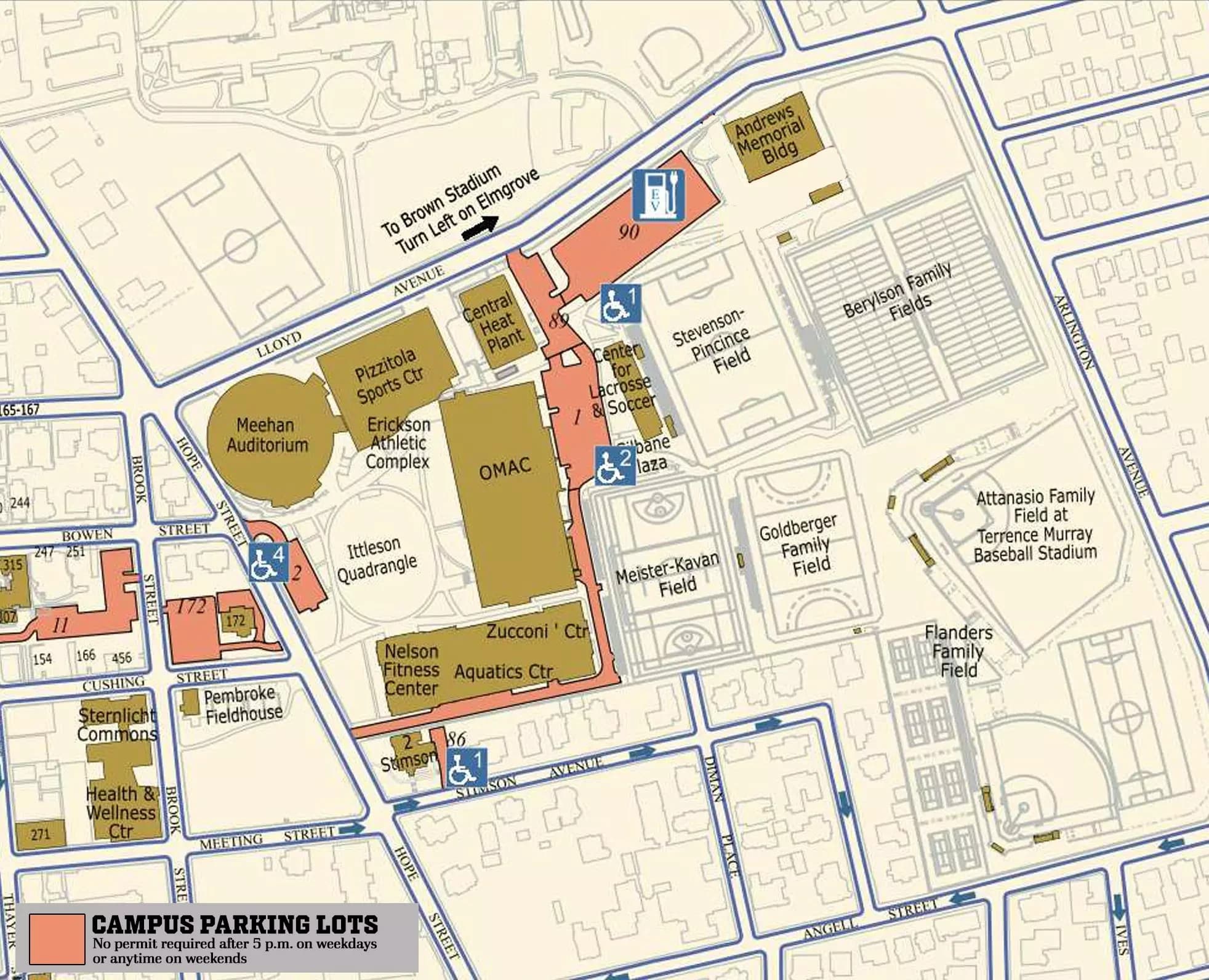 Attanasio Family Field at Murray Stadium: Venue layout, Murray Stadium — official Erickson complex parking map. Use the original map for routes and visitor facilities.