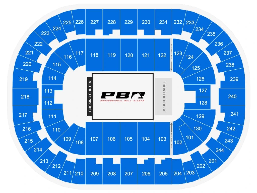 MVP Arena: Seating chart, PBR. Use the source chart for section and row details.