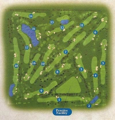 Phoenix Country Club: Venue layout, Owner’s compact full-course routing overview. Use the original map for routes and visitor facilities.