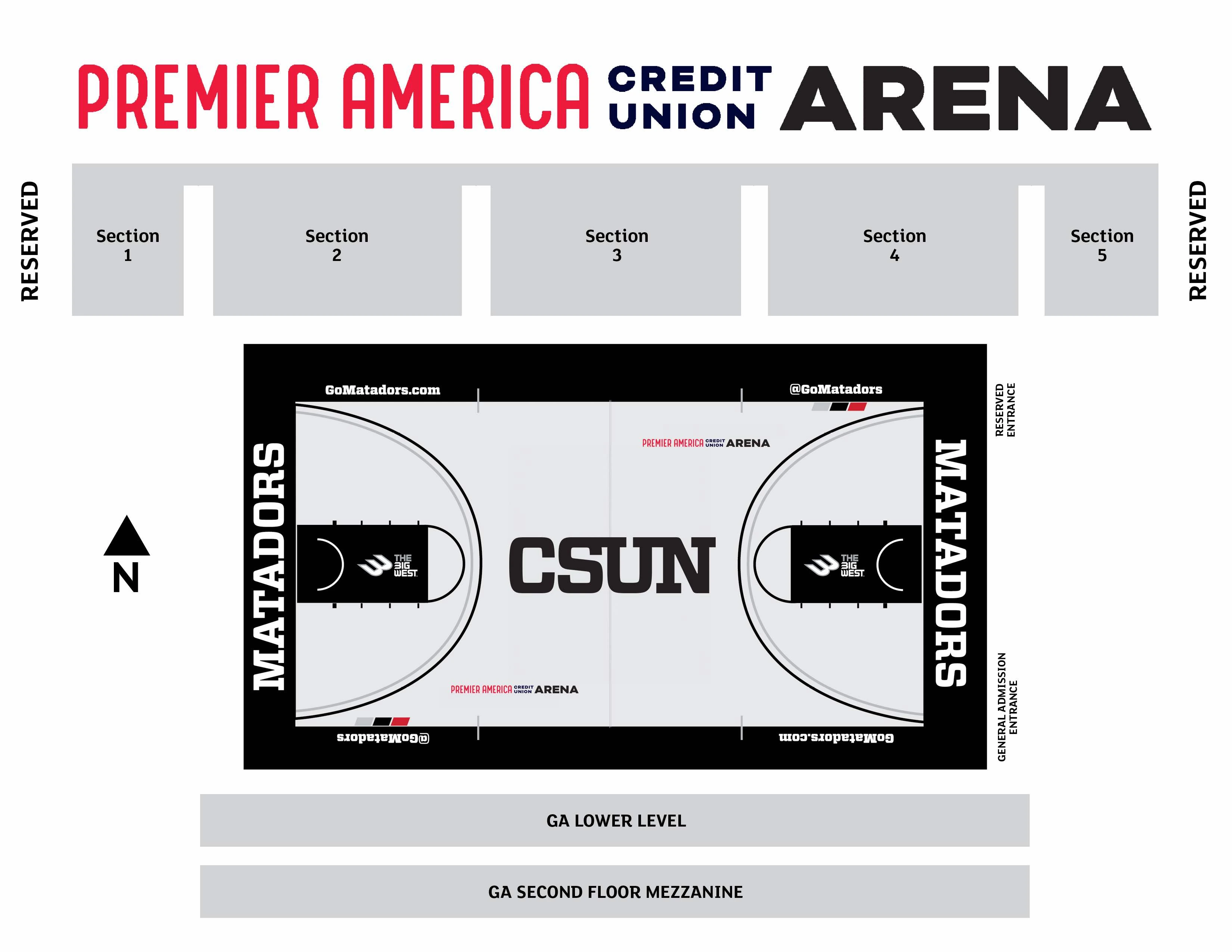 Premier America Credit Union Arena: Seating chart, Premier America Credit Union Arena — official general seating. Use the source chart for section and row details.