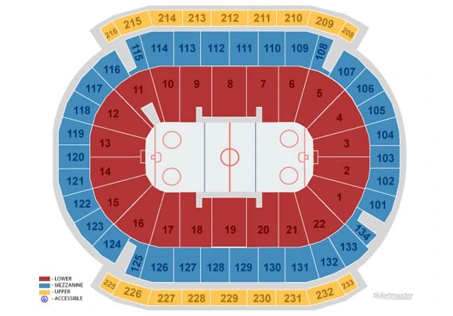 Prudential Center: Seating chart, Devils Seating Map. Use the source chart for section and row details.