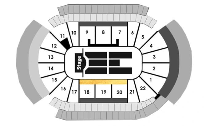Prudential Center: Seating chart, M Lounge Seating Map. Use the source chart for section and row details.