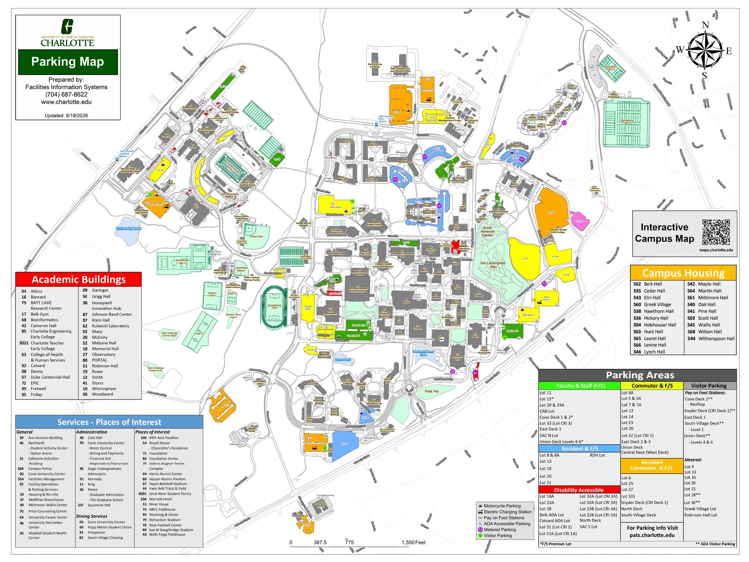Robert and Mariam Hayes Stadium: Venue layout, Campus parking and Hayes approach · updated August 19, 2026. Use the original map for routes and visitor facilities.