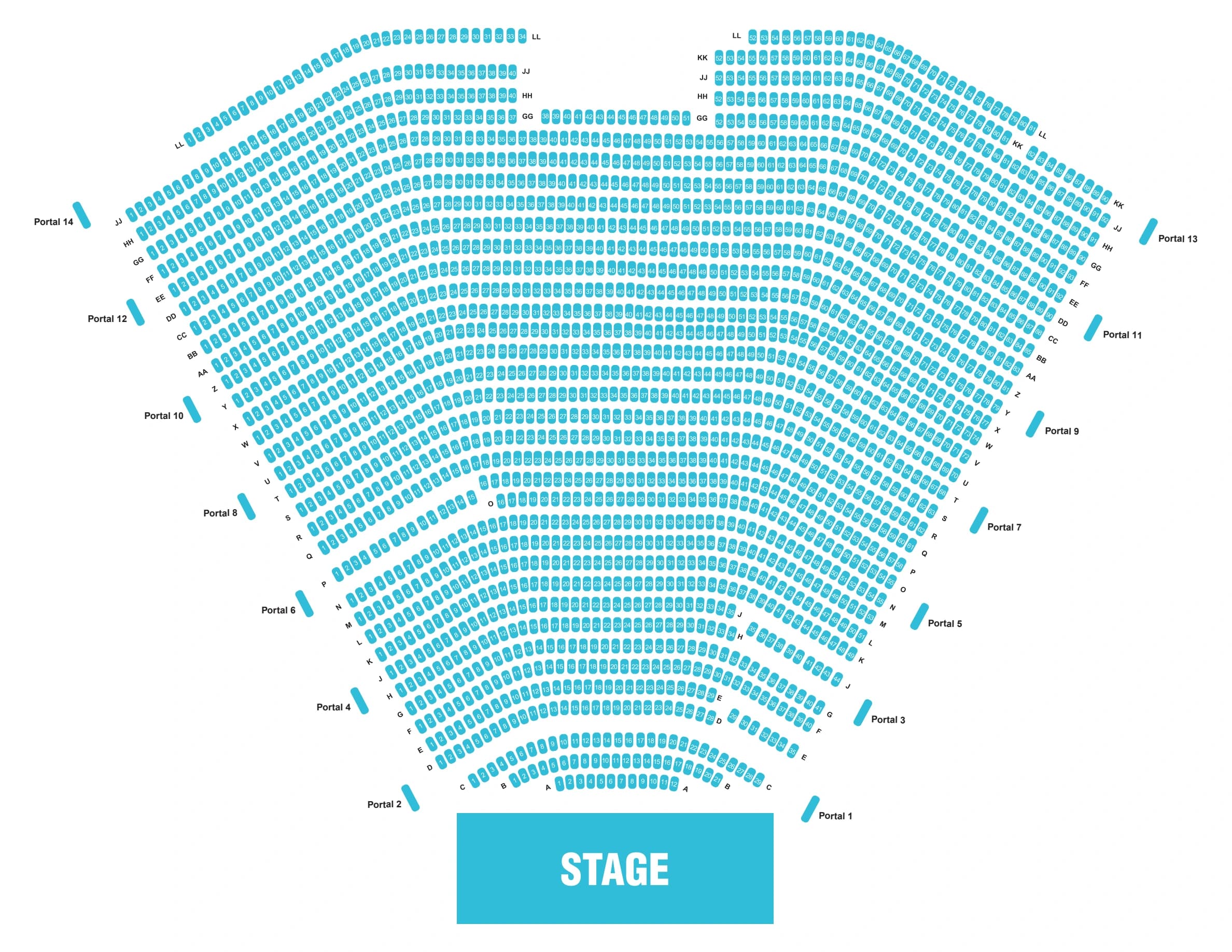 Ruth Eckerd Hall: Seating chart, Ruth Eckerd Hall. Use the source chart for section and row details.