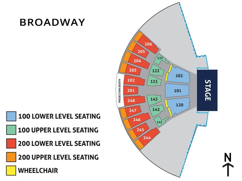 State Farm Center: Seating chart, State Farm Center — Broadway theatre configuration. Use the source chart for section and row details.
