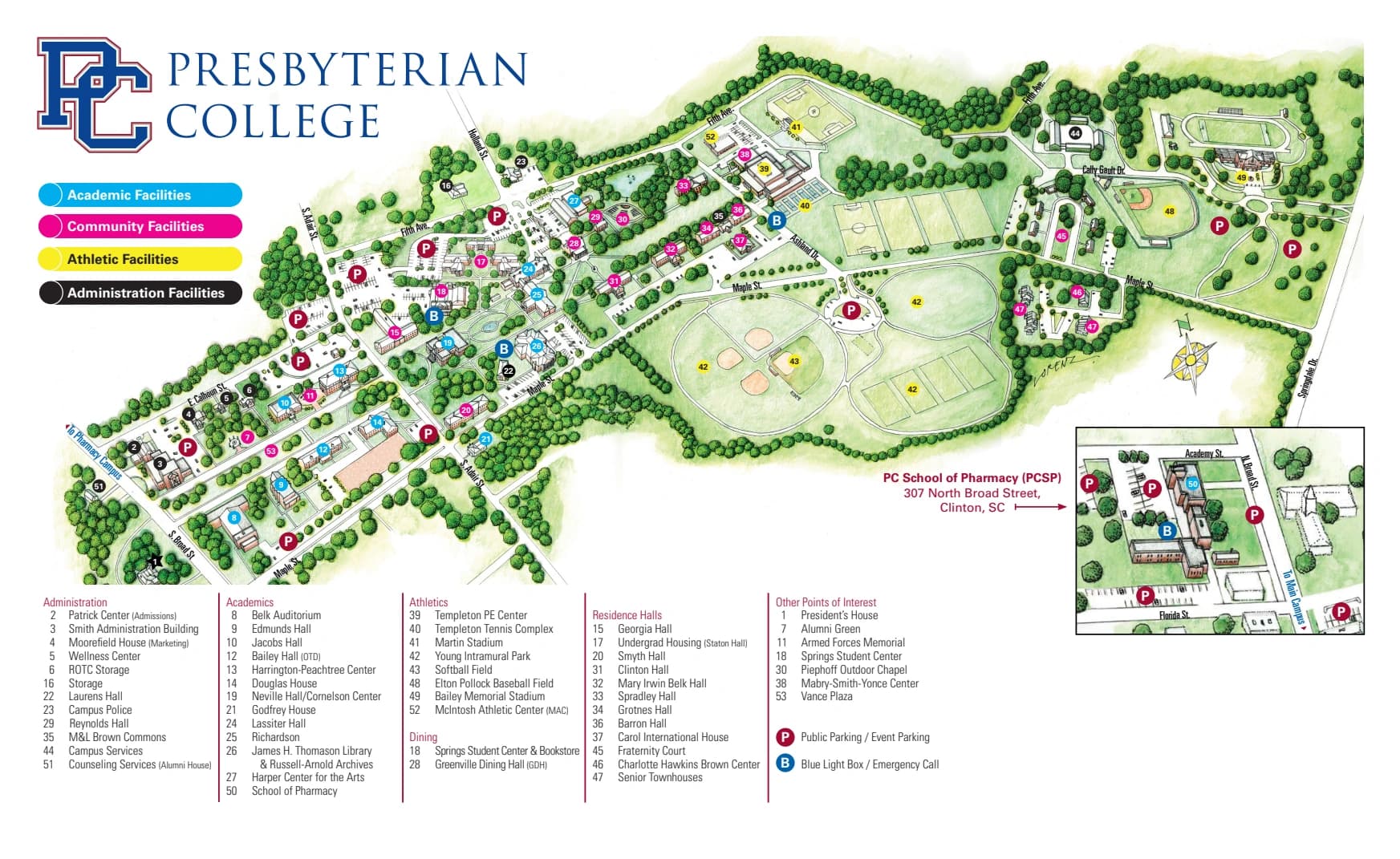 Templeton Physical Education Center: Venue layout, October 2024 reference · Templeton campus location and public parking. Use the original map for routes and visitor facilities.