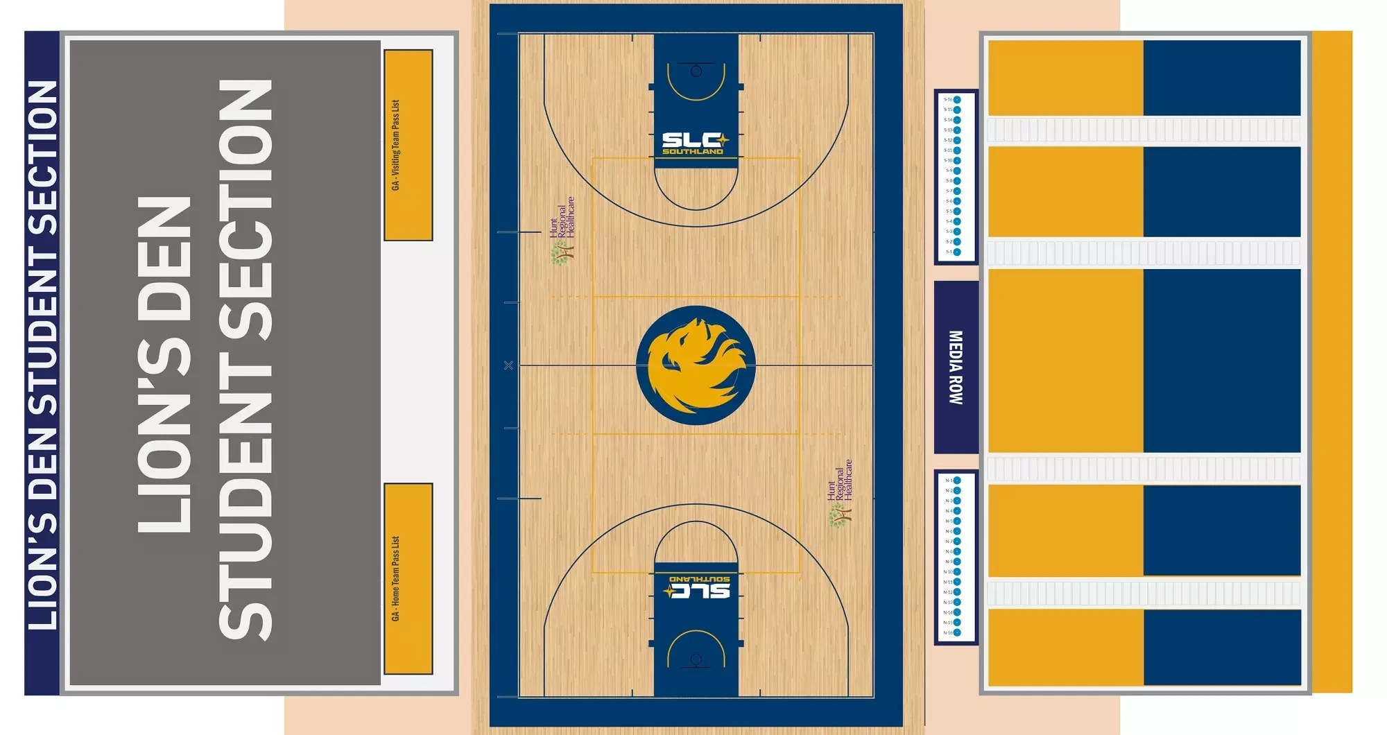 The Field House: Seating chart, The Field House — 2024–25 basketball configuration. Use the source chart for section and row details.
