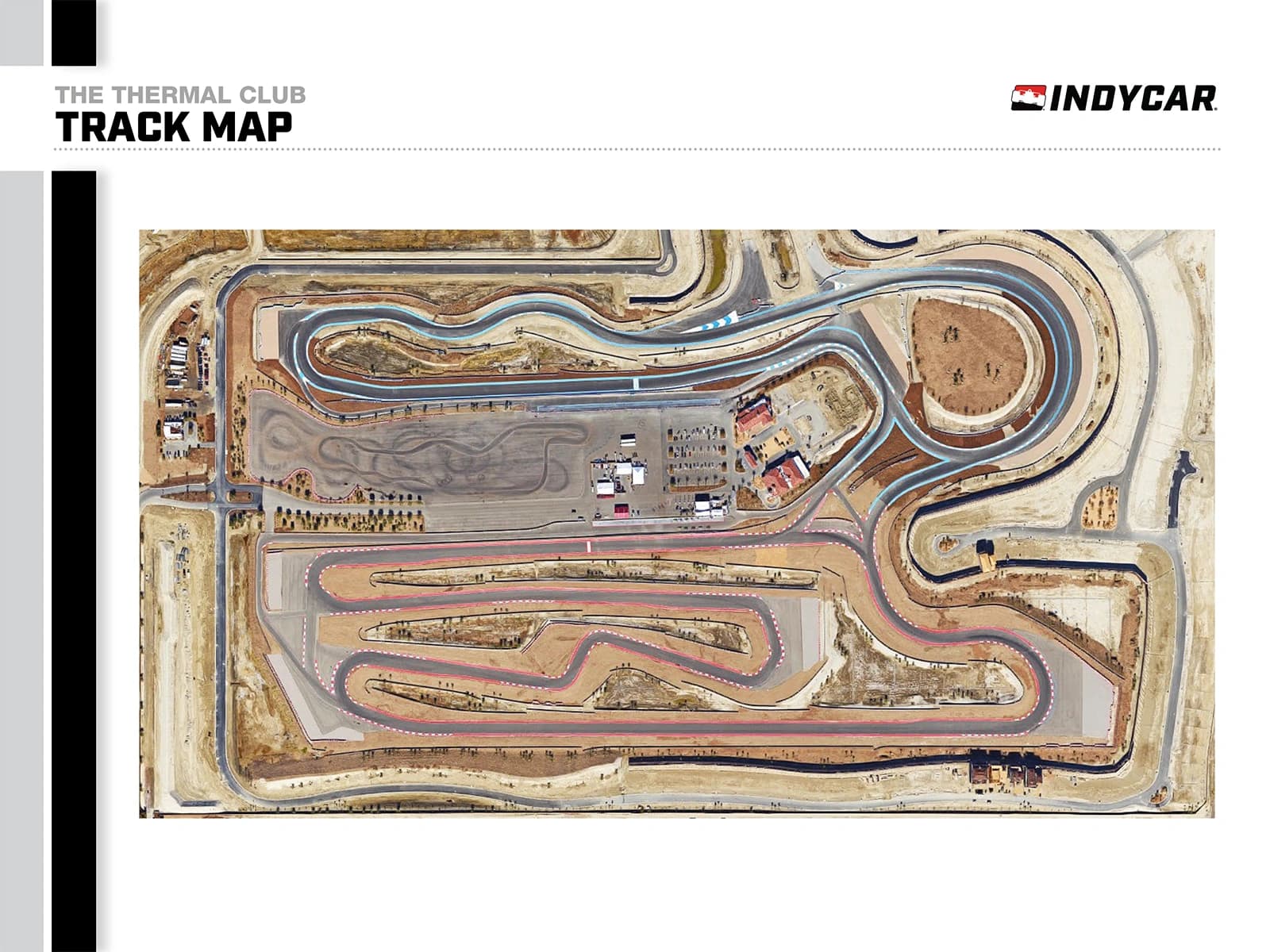 The Thermal Club: Venue layout, Facility aerial · linked from the March 2025 INDYCAR event archive. Use the original map for routes and visitor facilities.
