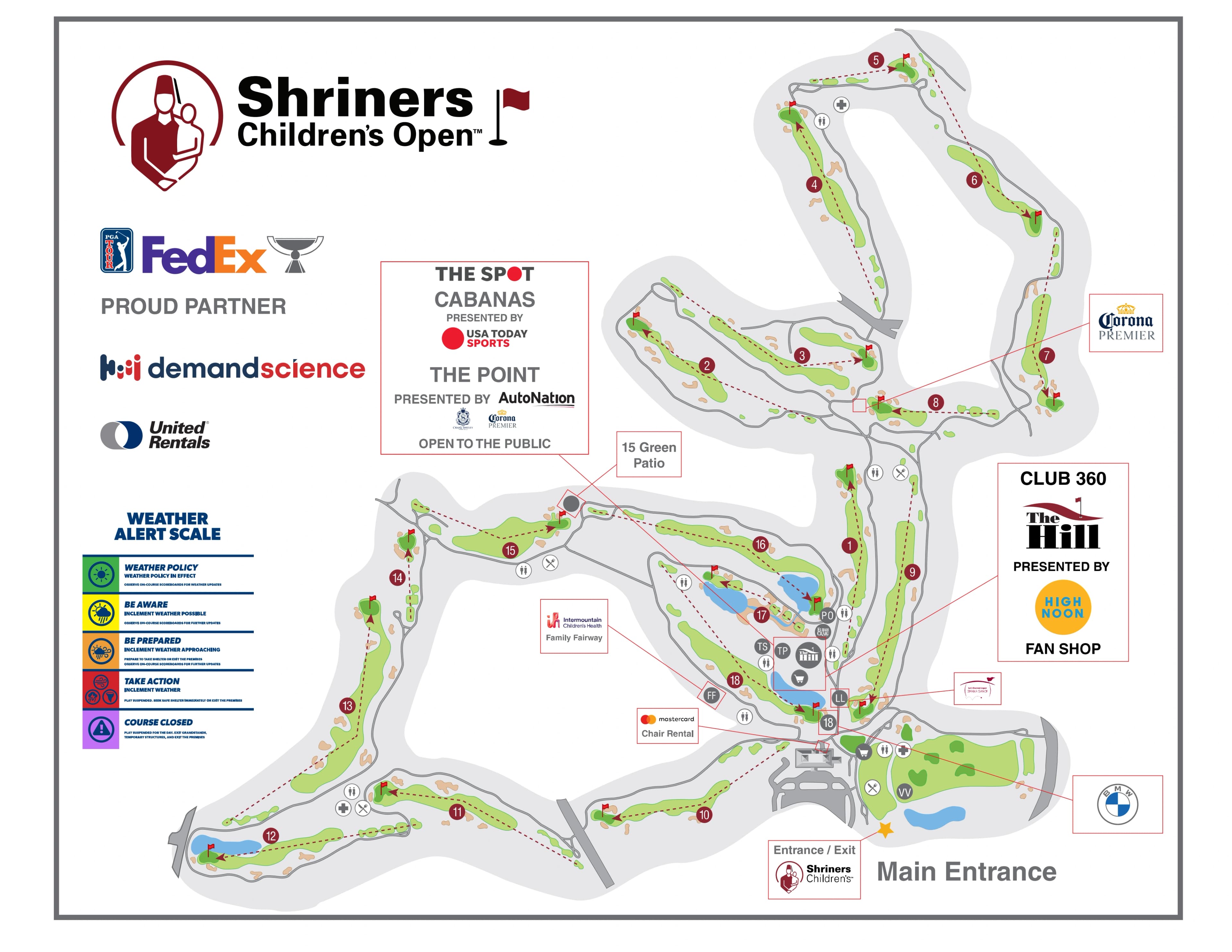 TPC Summerlin: Venue layout, Archived Shriners course and hospitality plan · 2024 TOUR media reference. Use the original map for routes and visitor facilities.