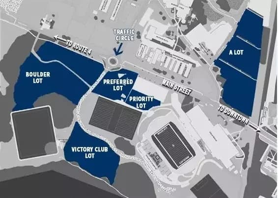 Wildcat Stadium: Venue layout, 2026 football parking and tailgating · official lot map. Use the original map for routes and visitor facilities.