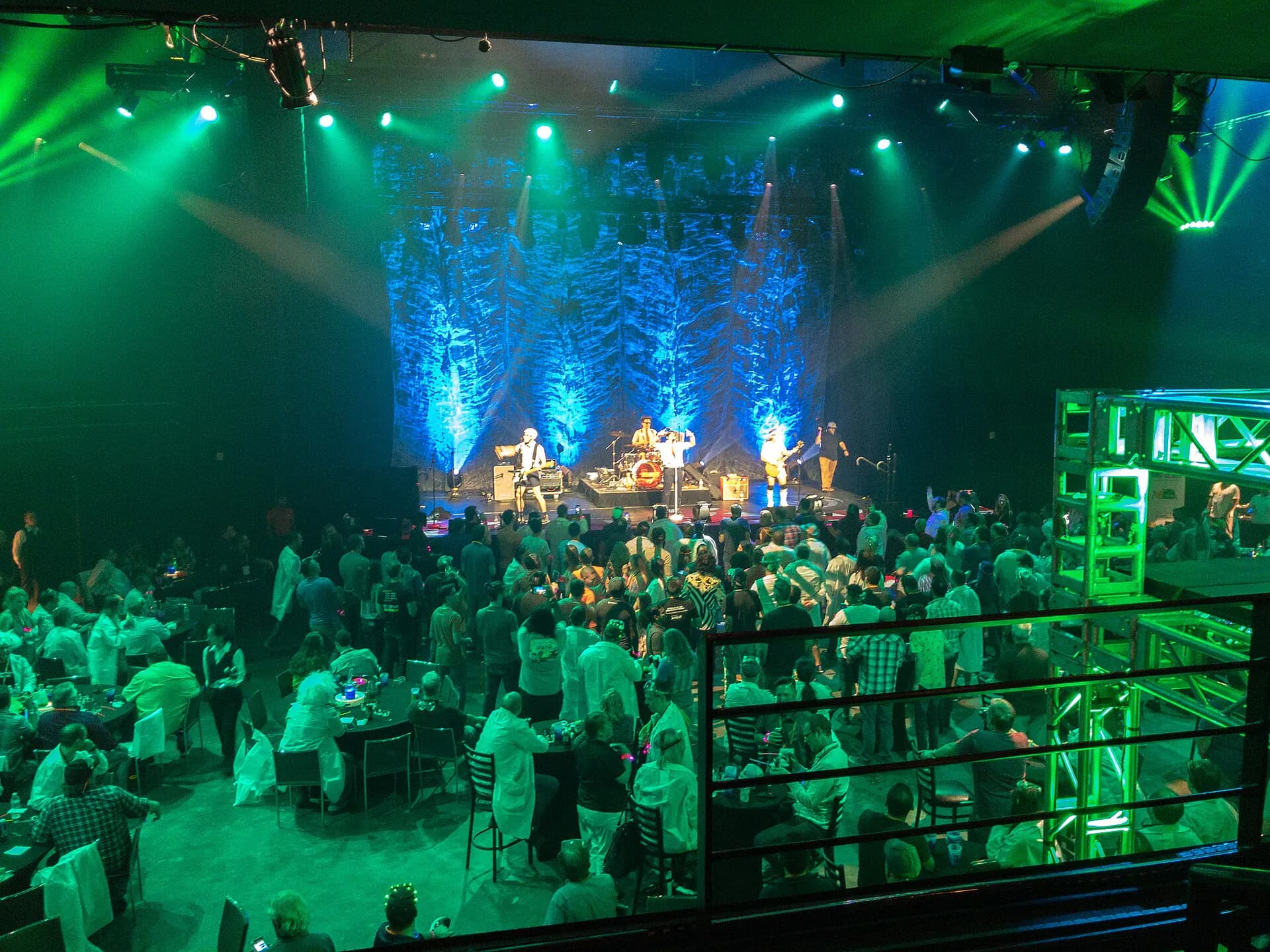 Concert crowd and stage inside ACL Live at the Moody Theater.
