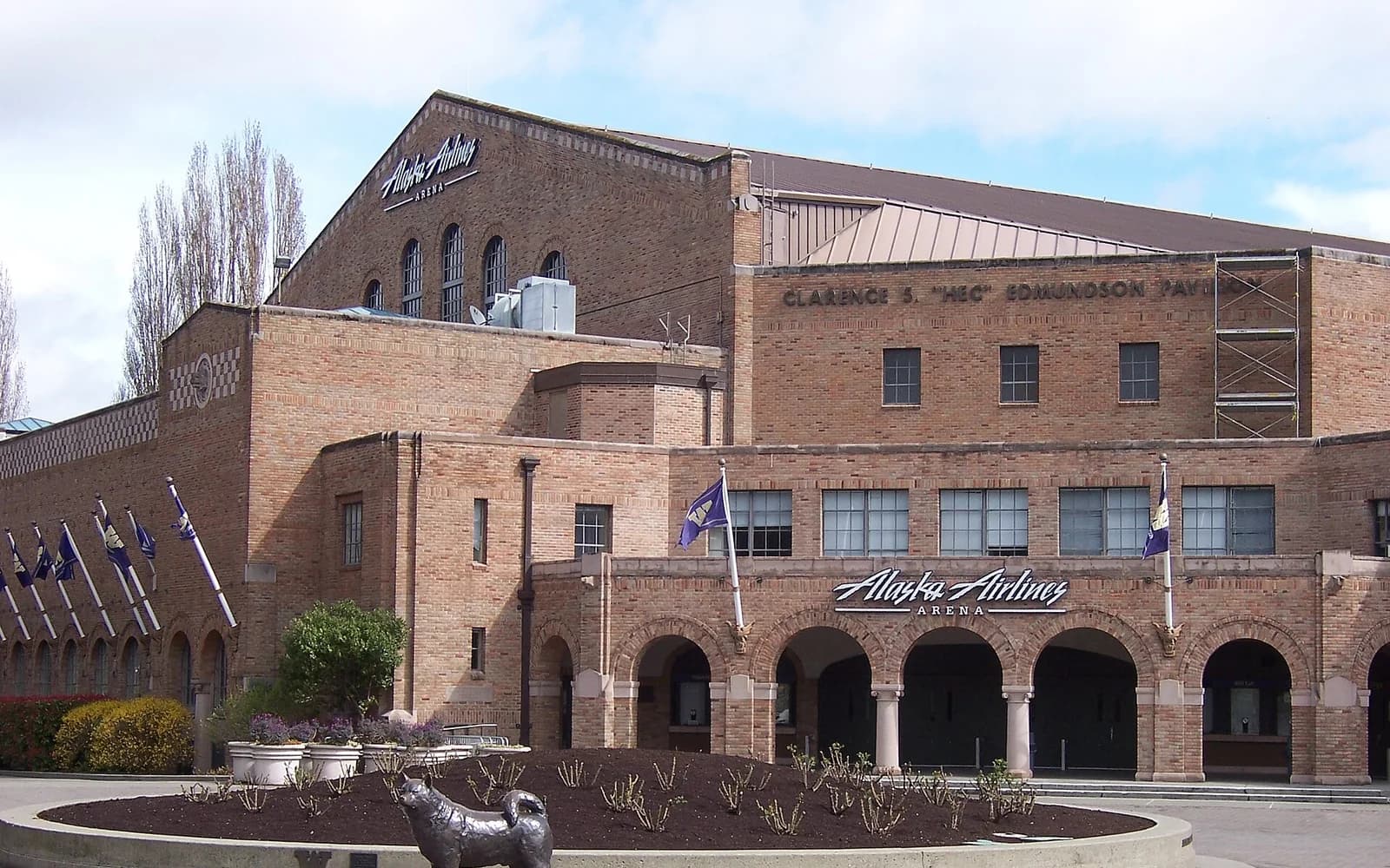 View of Alaska Airlines Arena at Hec Edmundson Pavilion, home of Washington basketball.