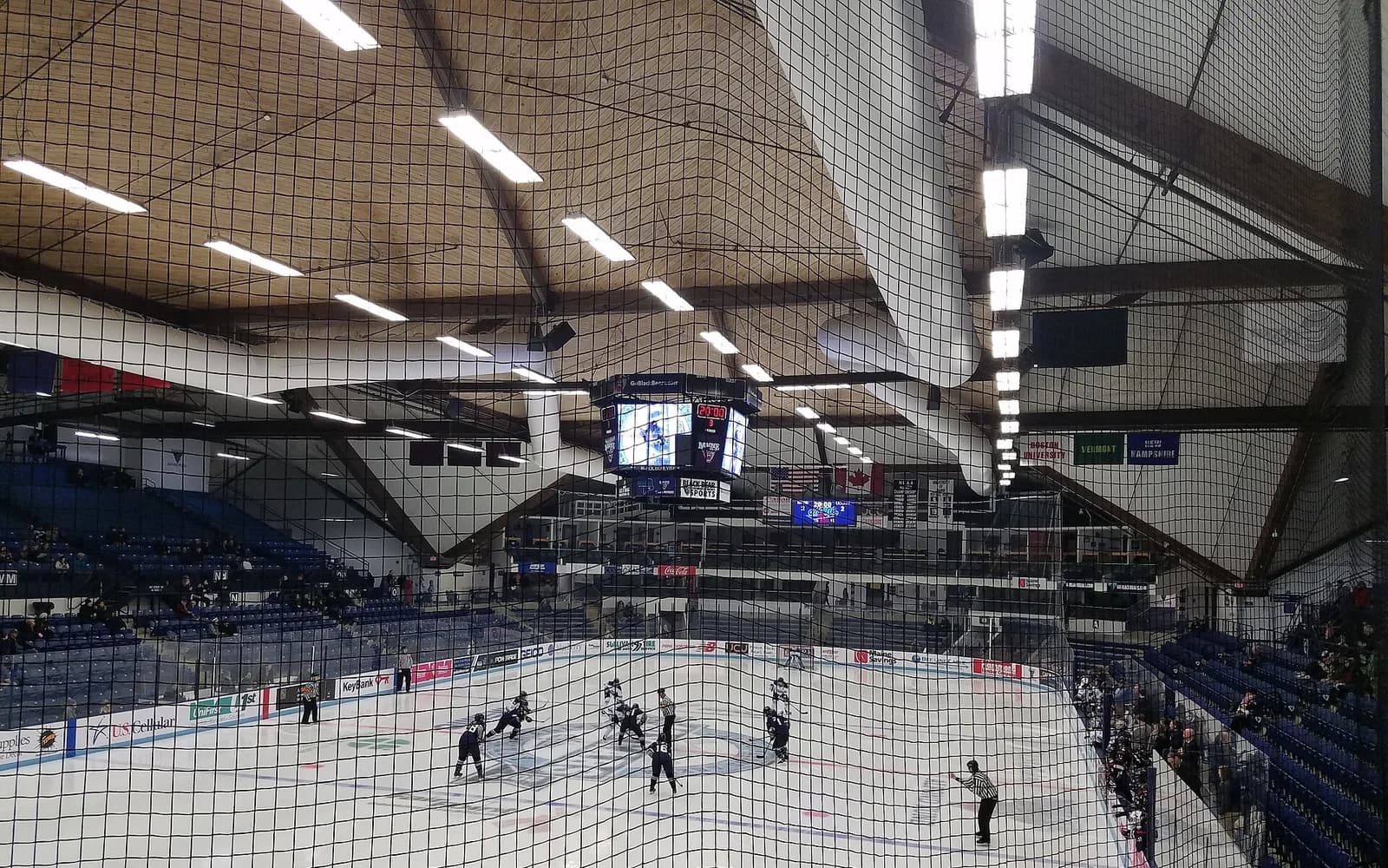 View of Alfond Arena, home of Maine men ice hockey.