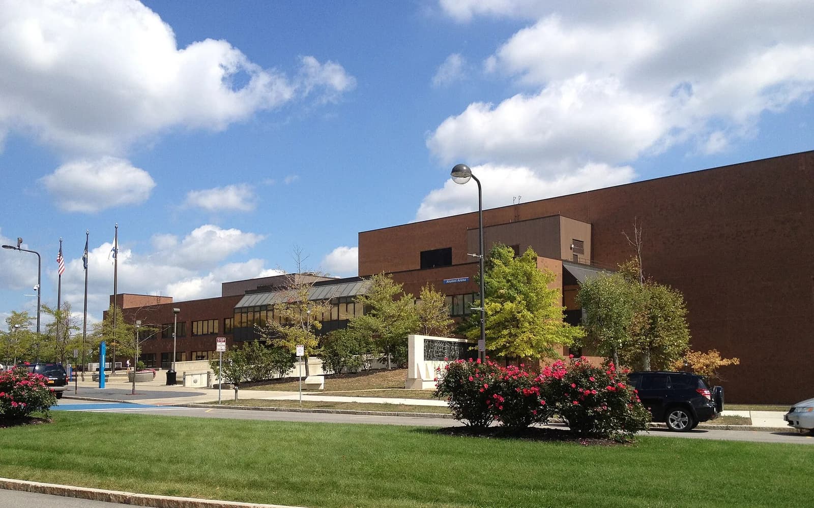 View of Alumni Arena, home of Buffalo basketball.