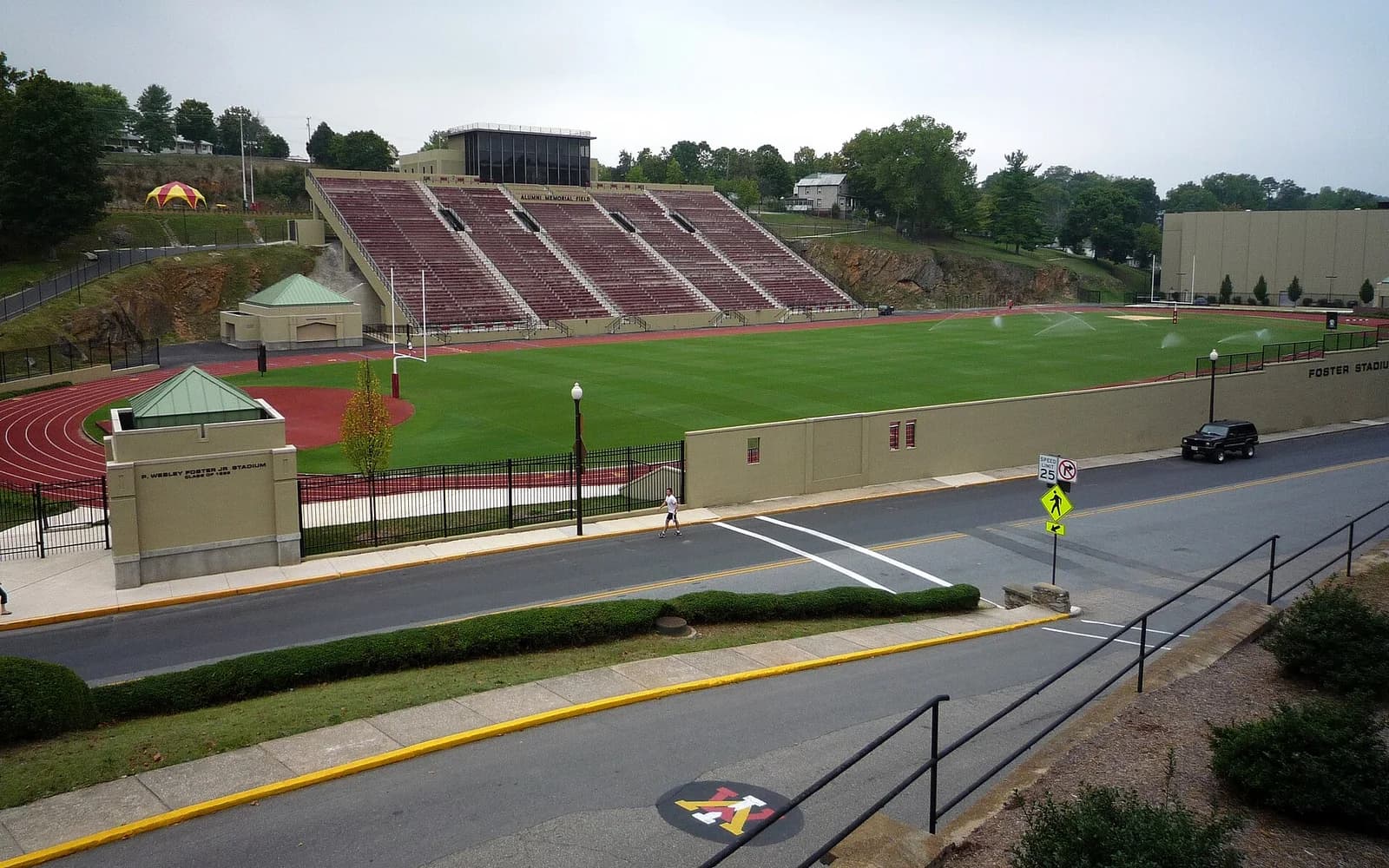 View of Alumni Memorial Field, home of VMI Keydets football.