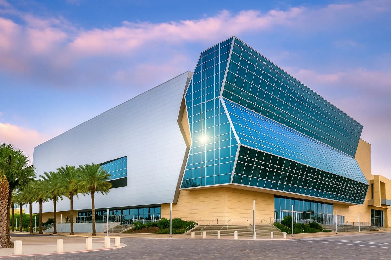 The exterior of Corpus Christi’s Hilliard Center Arena, formerly American Bank Center, in an official venue image published September 2025.