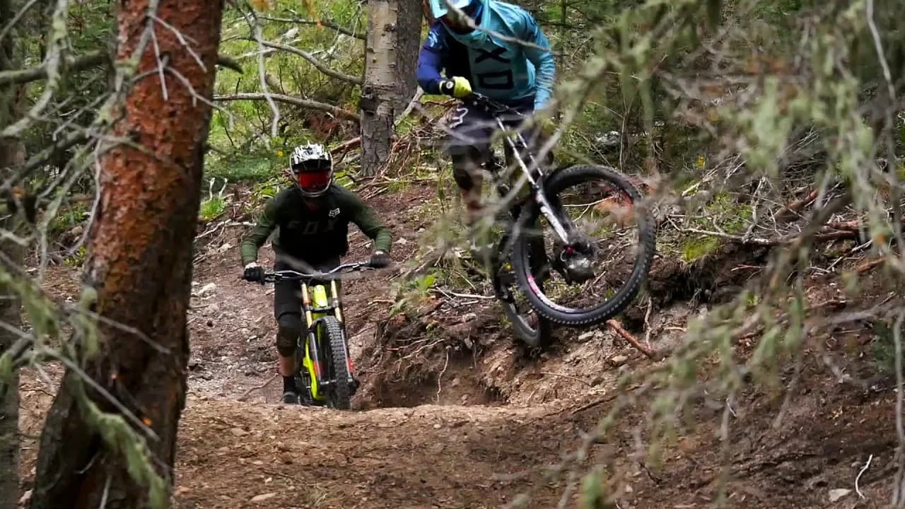 Downhill trail at Angel Fire Bike Park.