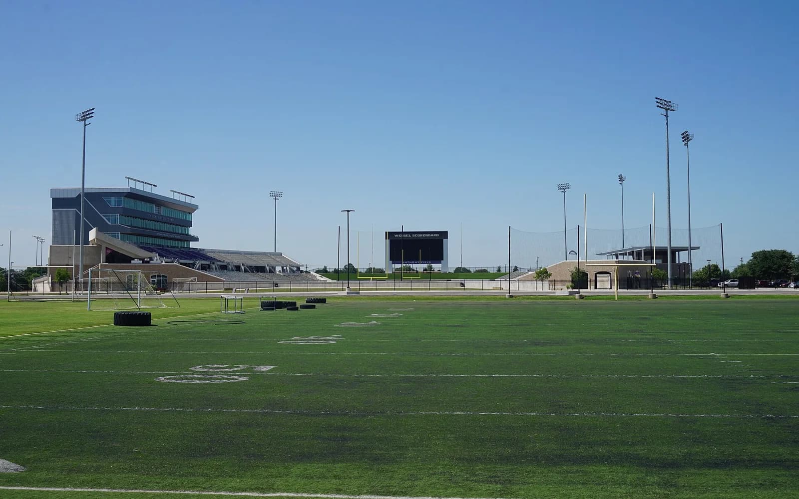 View of Anthony Field at Wildcat Stadium, home of Abilene Christian Wildcats football.