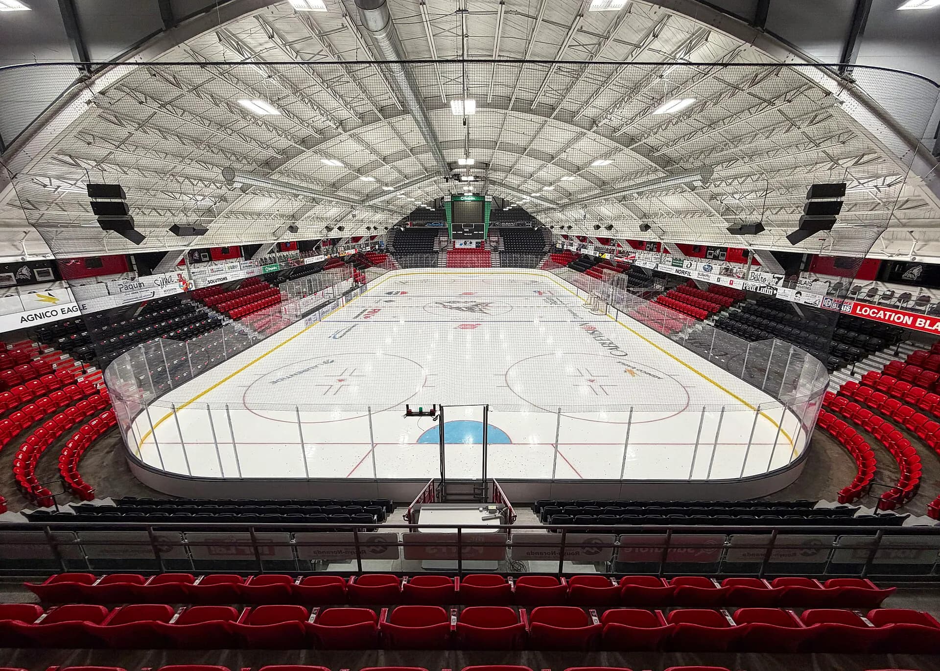 Wide interior or event view at Arena Glencore in Rouyn-Noranda, QC