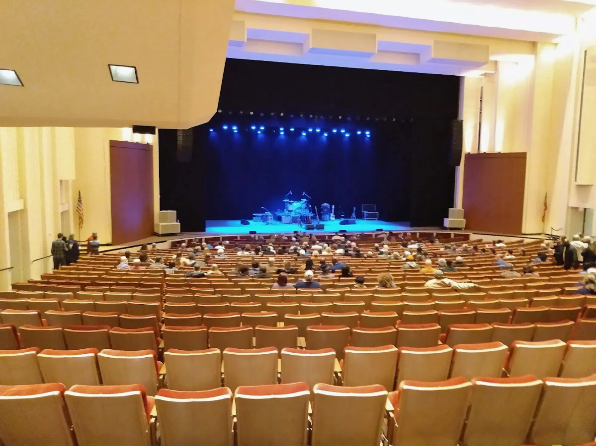 Interior view from the seating area toward the stage at Atlanta Symphony Hall.