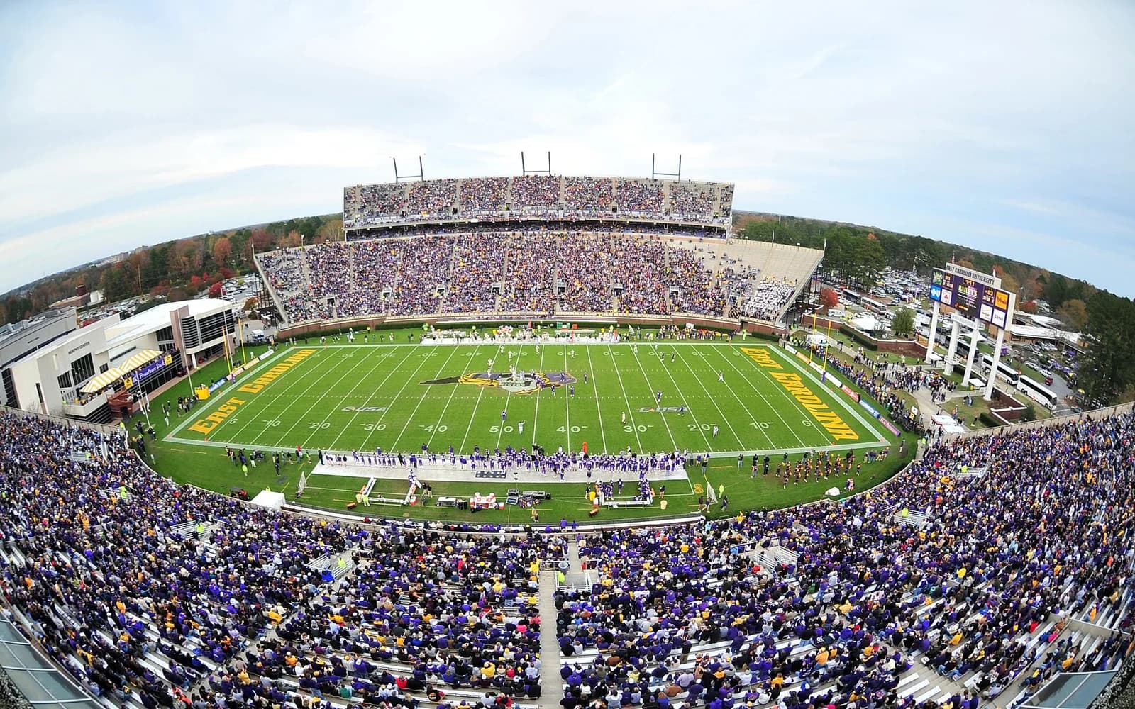 View of Bagwell Field at Dowdy–Ficklen Stadium, home of East Carolina football.
