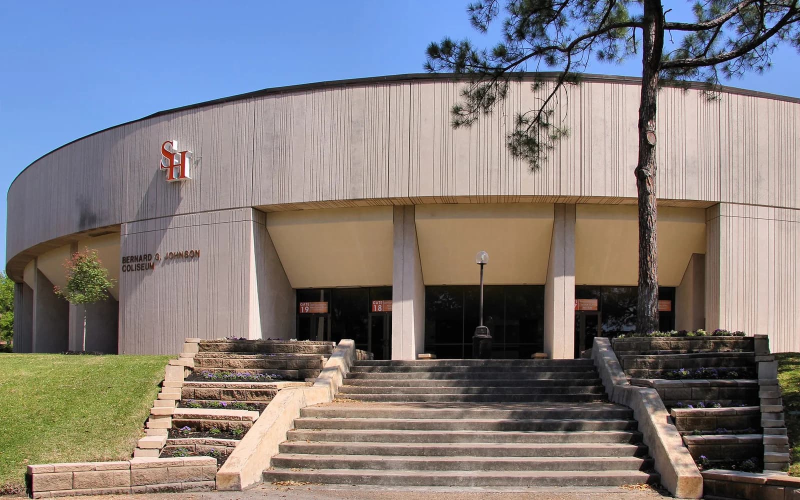 View of Bernard Johnson Coliseum, home of Sam Houston basketball.