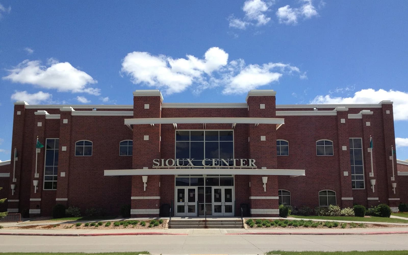 View of Betty Engelstad Sioux Center, home of North Dakota basketball.