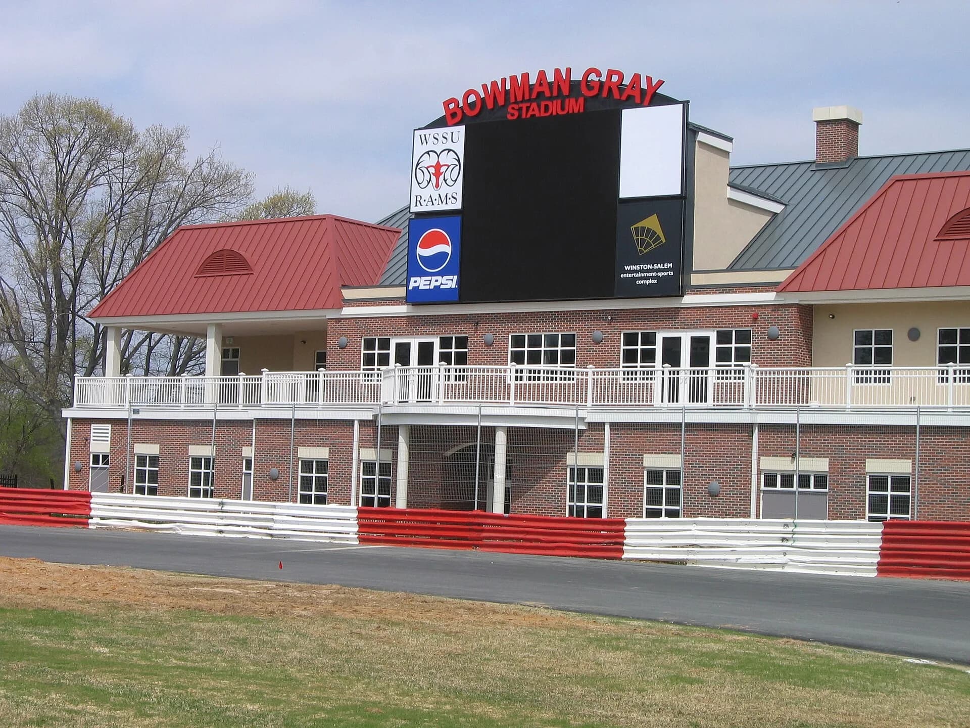 View of Bowman Gray Stadium in Winston-Salem.