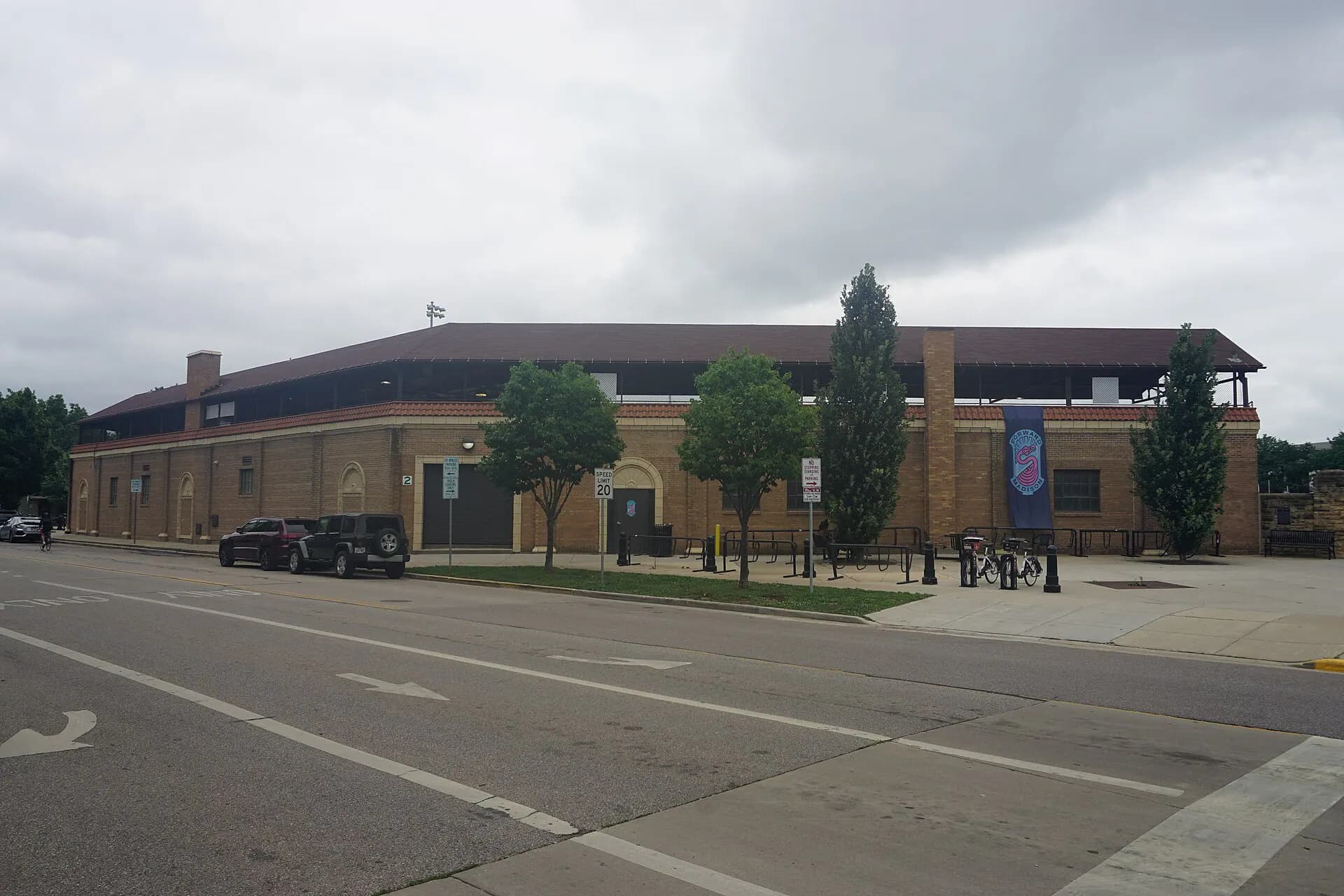 Wide view of the venue grounds at Breese Stevens Field in Madison, WI